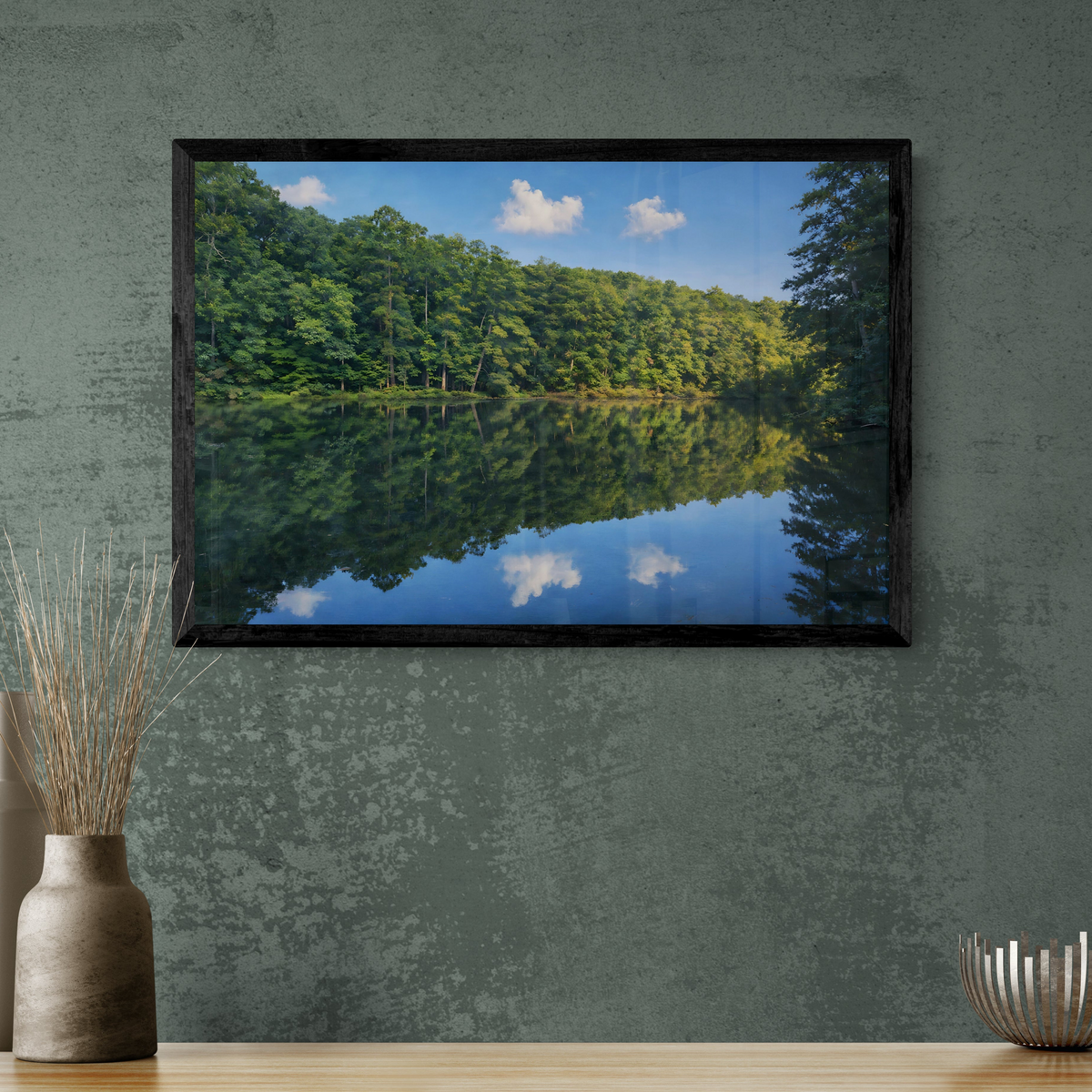 Stillwater Reflection — Framed Poster